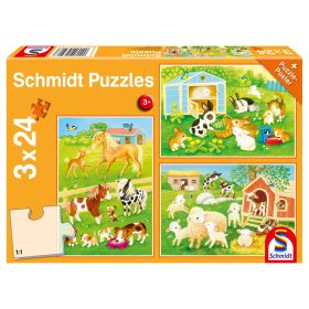   Schmidt Spiele My farmyard friends (56518) 3x24 db Gyerek kirakó 