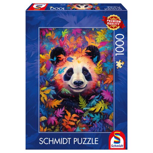  Schmidt Spiele Panda in a rainbow-coloured forest (59781) 1000 db  Kirakó 