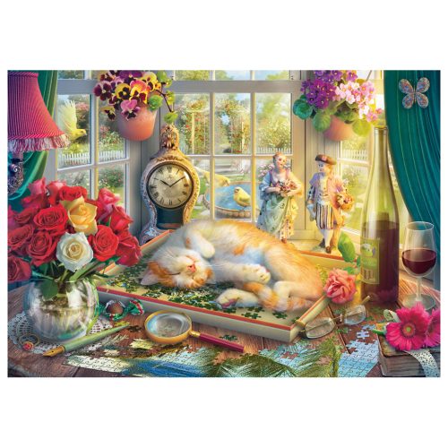 Schmidt Spiele Puzzle time with the cat (59789) 1000 db  Kirakó 