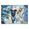  Hundeliebe, schwarzer Labrador im Schnee (58558) Kirakó MARK FREDRICKSON 1000 db - Schmidt Spiele