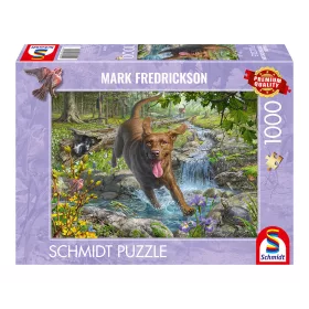    Hundeliebe, Frühlingsspaziergang mit Labrador Retriever (58559) Kirakó MARK FREDRICKSON 1000 db - Schmidt Spiele