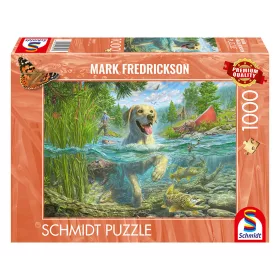    Hundeliebe, gelber Labrador auf Fischjagd (58557) Kirakó MARK FREDRICKSON 1000 db - Schmidt Spiele