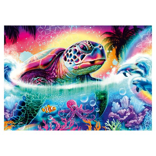 Schmidt Spiele Neon Turtle (58634) Kirakó SHEENA PIKE Kirakó 1000 db