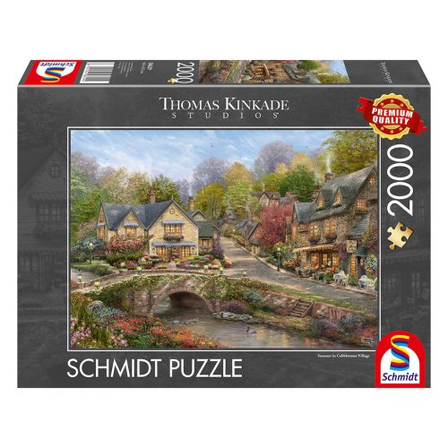 Schmidt Spiele Summer in Cobblestone Village (58629) Kirakó 2000 db Thomas Kinkade