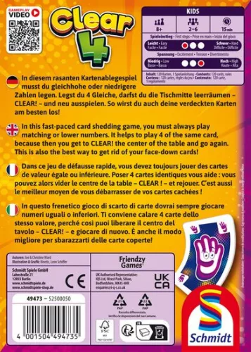  Clear 4 (49473) Társasjáték  - Schmidt Spiele