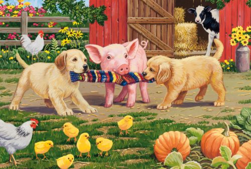 Schmidt Spiele Animals on the farm 3x48 db (56579) Gyerek kirakó 