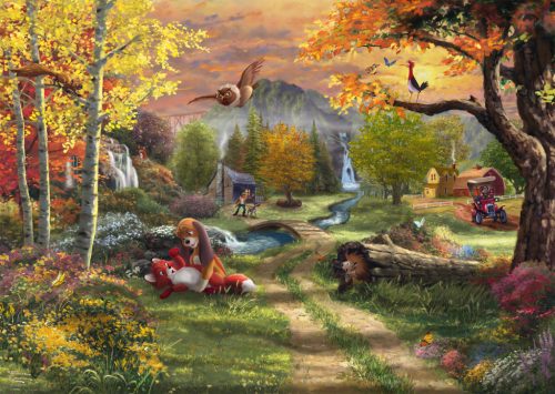 Schmidt Spiele Disney, Fox and Hound (58050) Kirakó 1000 db Thomas Kinkade