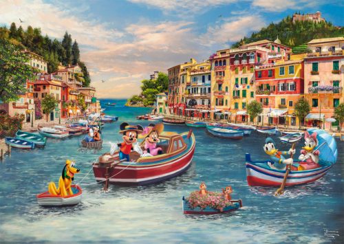 Schmidt Spiele Disney, Mickey & Minnie in Italy (58053) Kirakó 1000 db Thomas Kinkade