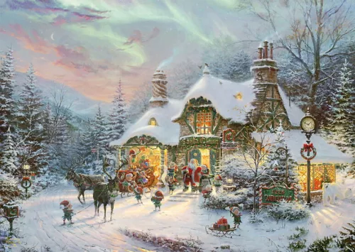  Santas Night Before Christmas (58793) Kirakó 1000 db Thomas Kinkade - Schmidt Spiele