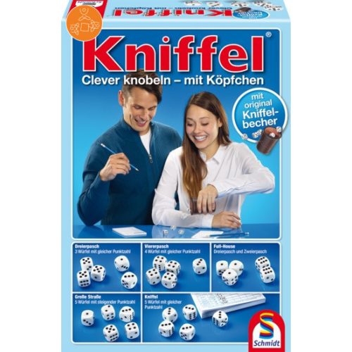 Kniffel -  Kockapóker bőr dobópohárral (49030)