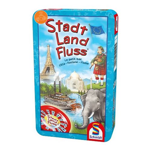 Schmidt Spiele Város, Ország, Folyó társasjáték fémdobozban (51212) 